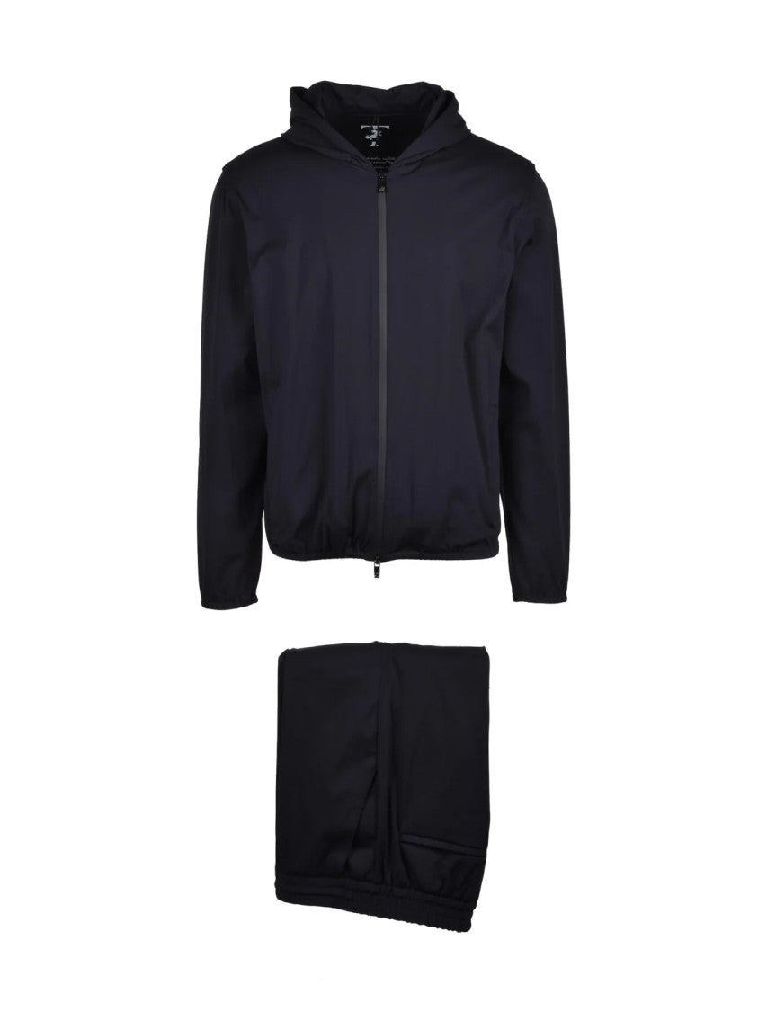 Tombolini Black Polyamide Elastane Stretch Tracksuit