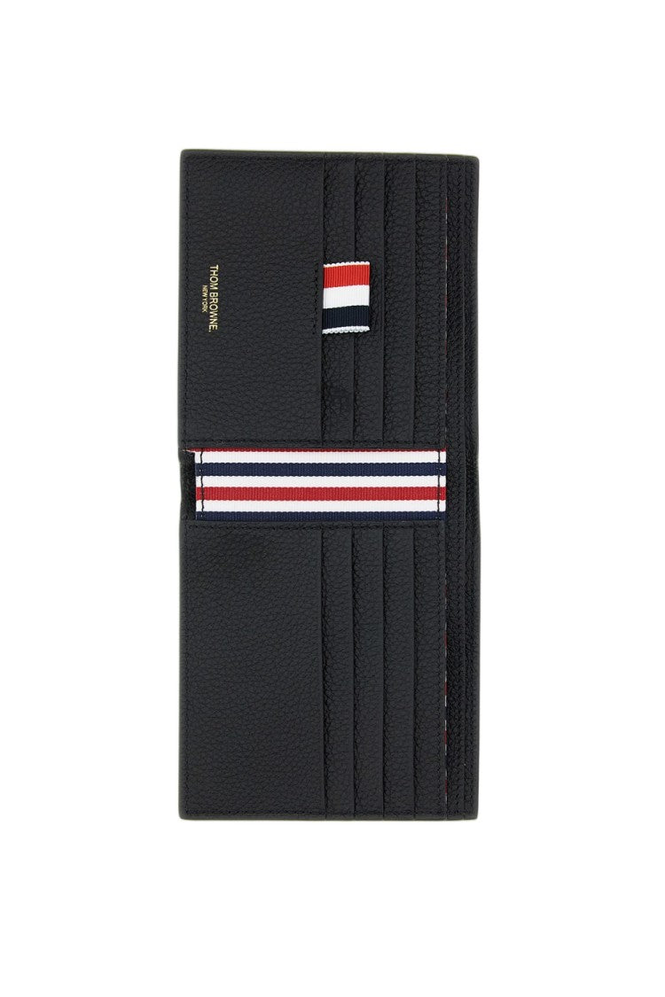 Thom Browne Black Pebbled Leather Bifold Wallet