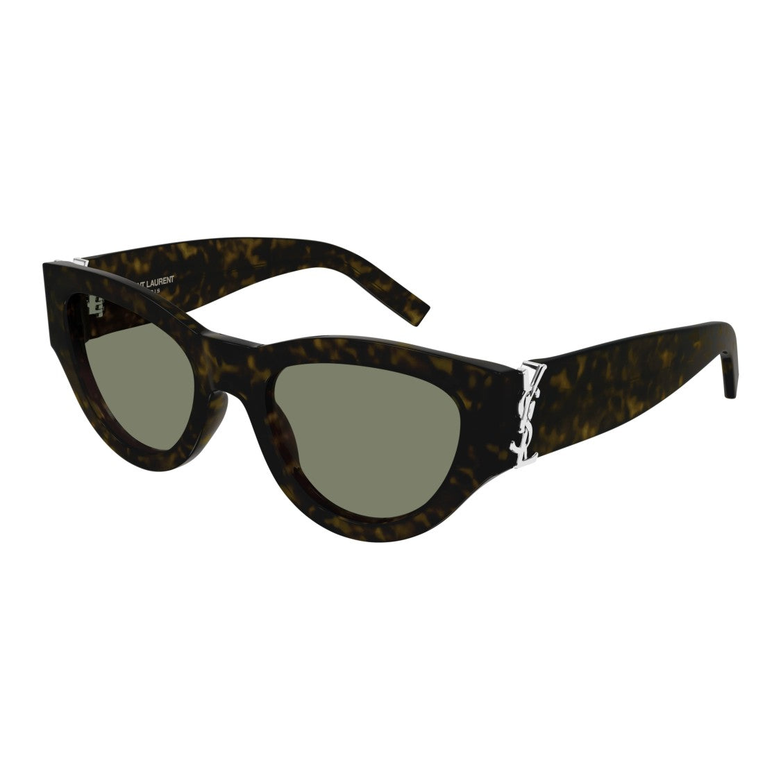 Saint Laurent Cat-Eye Tortoiseshell Sunglasses With Metallic Logo Detail