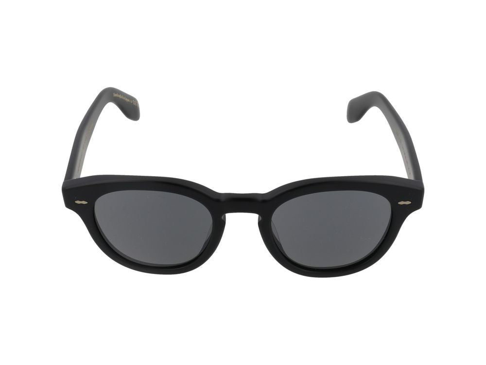 Oliver Peoples Rounded Metallic Accent Sunglasses