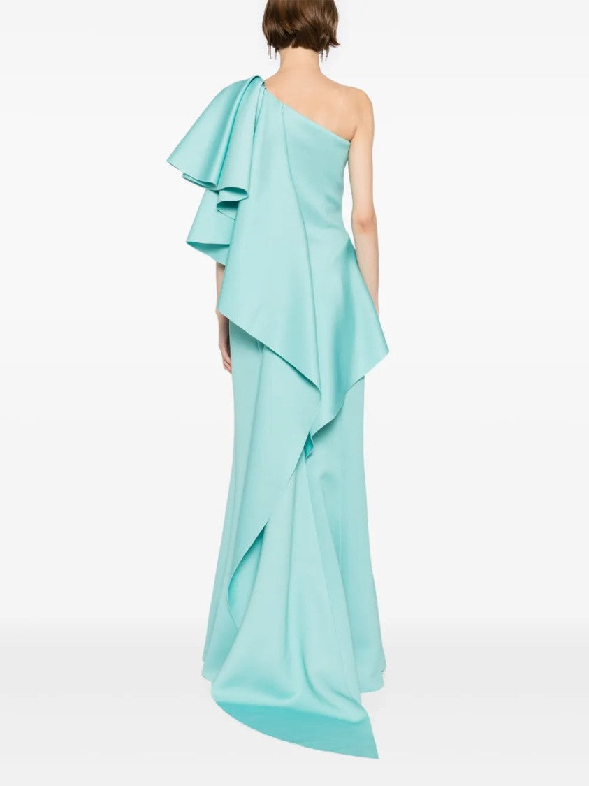 Saiid Kobeisy Ruffled Scuba Long Dress