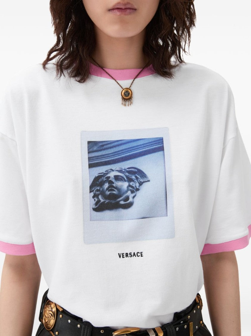 Versace Multicolor Medusa Head Graphic Print T-Shirt