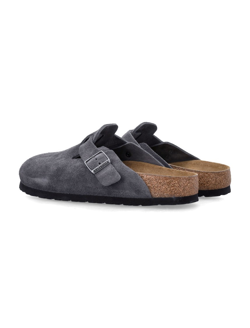 Birkenstock Boston Grey Suede Mule
