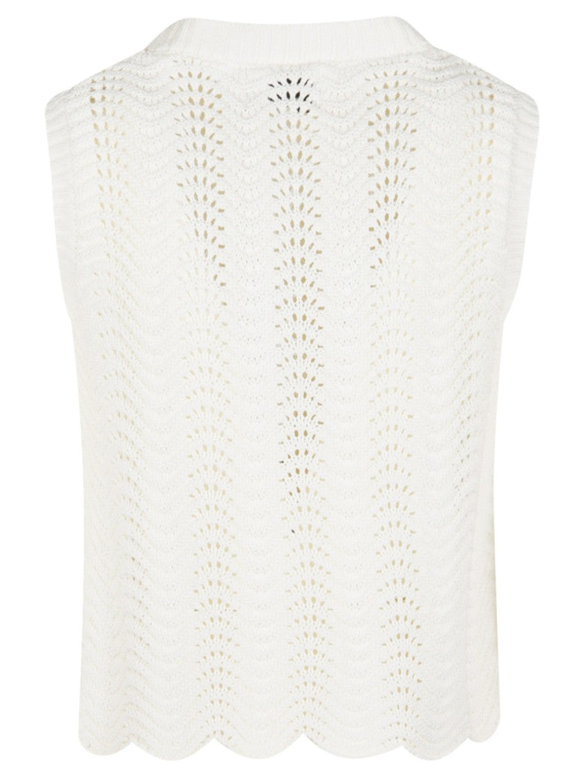 Loulou De Saison Vittoria Delicate Open Knit Tank Top