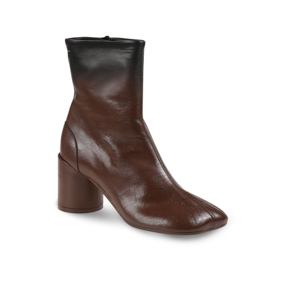 Mm6 By Maison Margiela Black Ankle Boots With Rounded Toe And Modest Heel