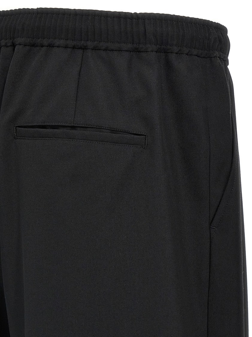 Comme Des Garçons Wide Leg Black Wool Trousers