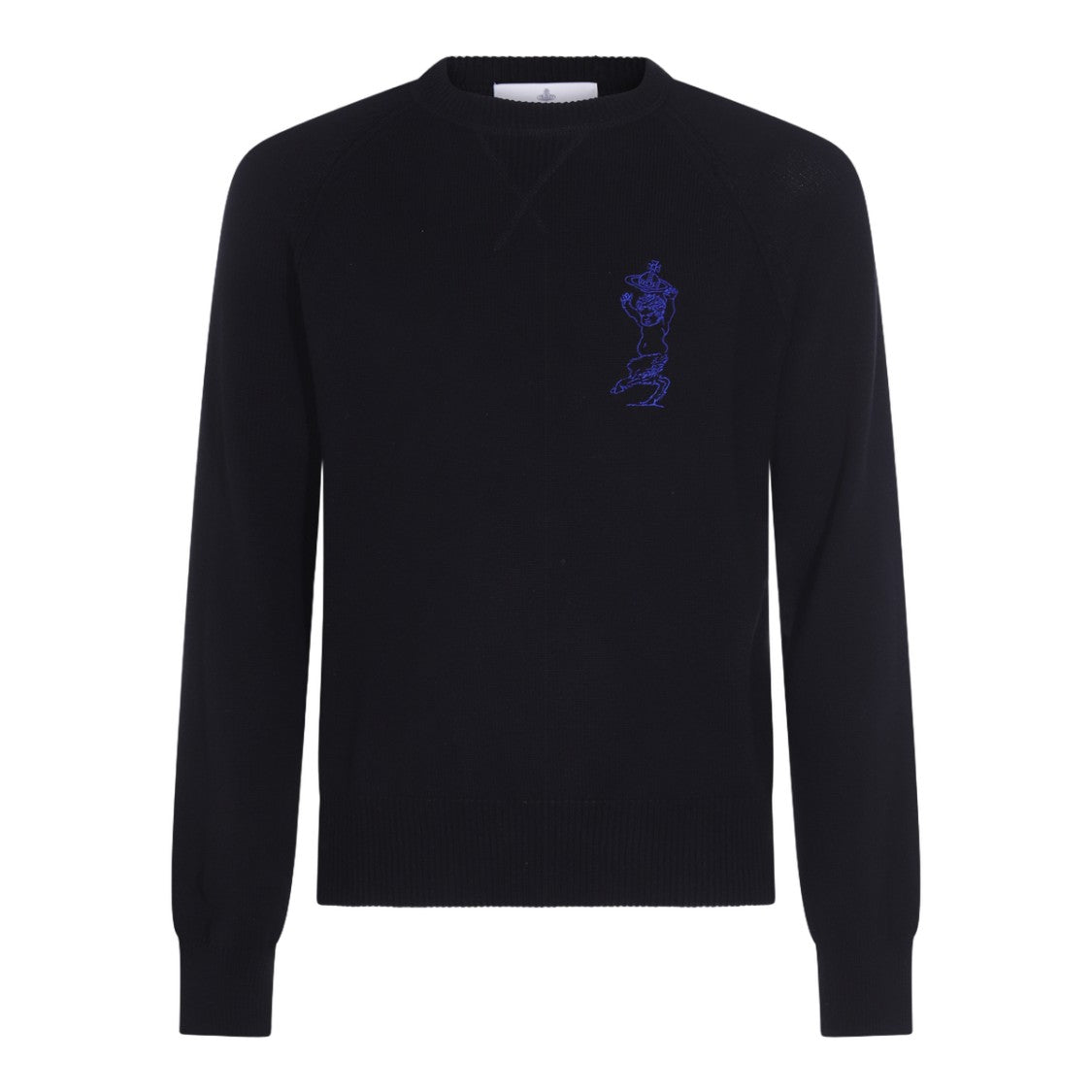 Vivienne Westwood Black Sweater With Subtle Embroidered Detail