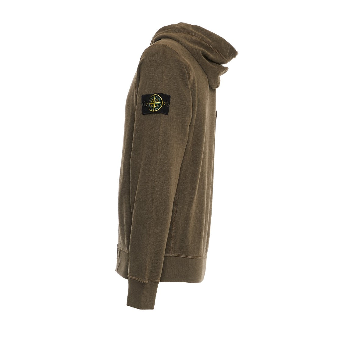Stone Island Malfilé Fleece Sweatshirt With Double-Layer Hood
