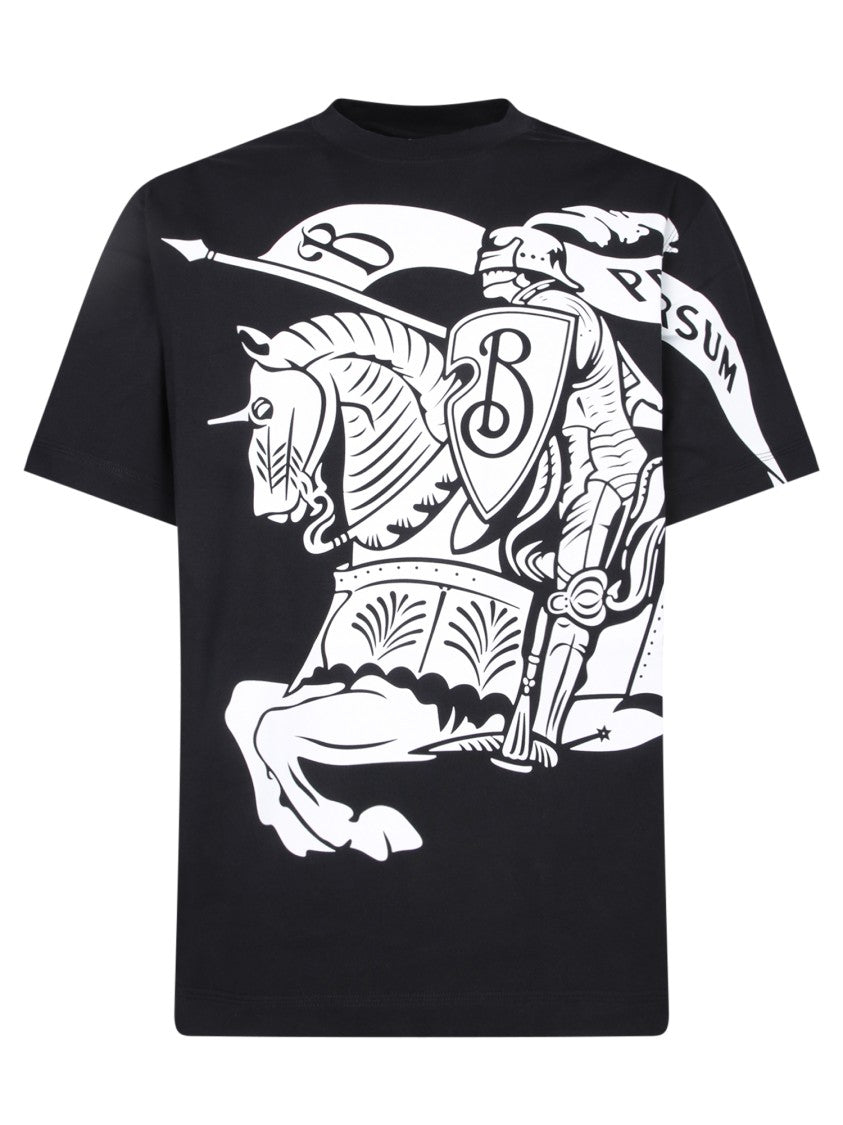 Burberry White Striking Knight Graphic T-Shirts