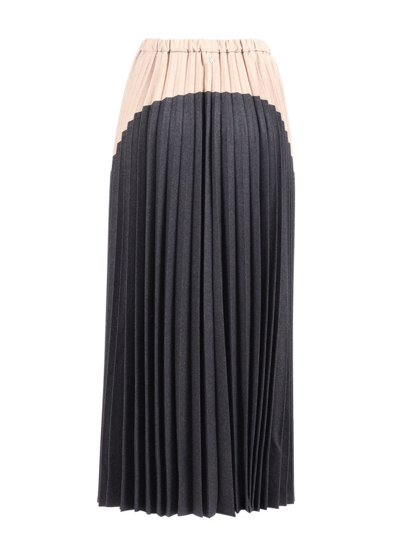 Lorena Antoniazzi Plisse Skirt Two Tone Midi Skirt