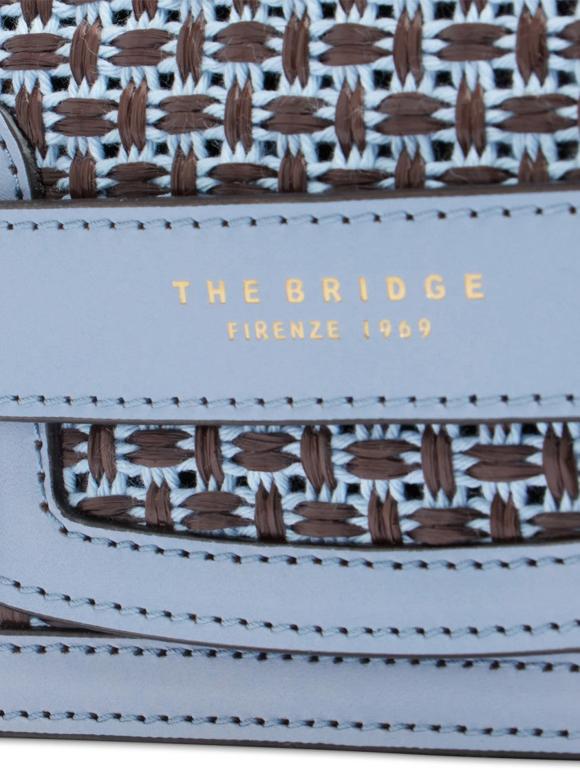 The Bridge Blue Crossbody Rectangular Canvas Satchel