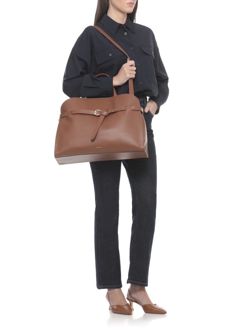 Coccinelle Coccinelle Large Leather Shoulder Bag With Structured Silhouette