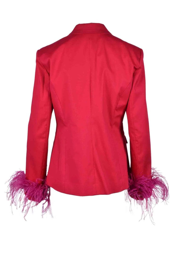 Motel Fuchsia Double-Breasted Jacket