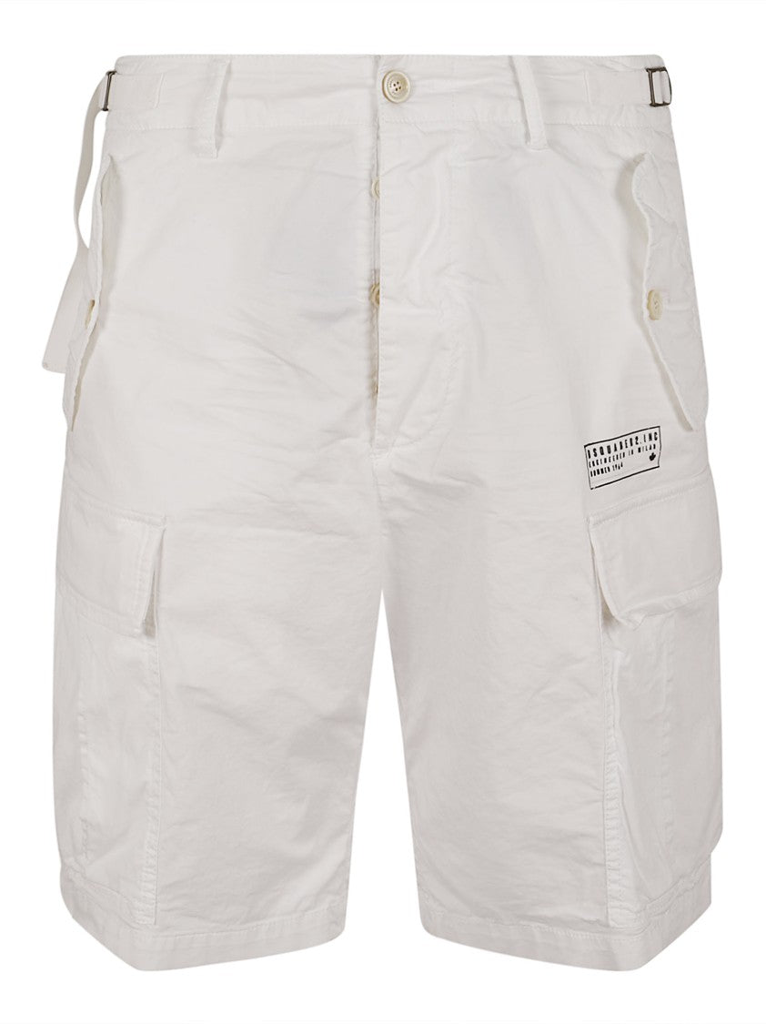 Dsquared2 Cargo-Style Bermuda Shorts With Structured Fit And Utility Pockets