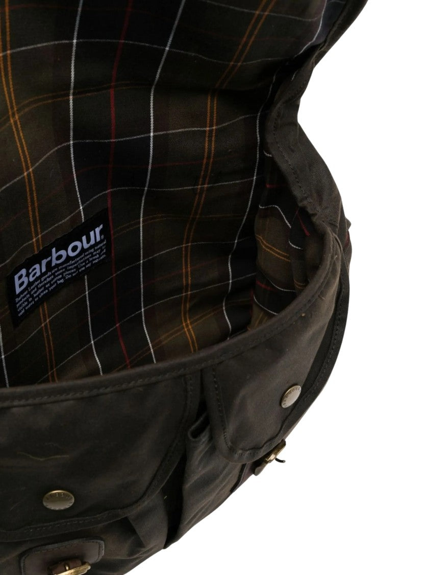 Barbour Aged Brass Accent Leather Messenger Bag