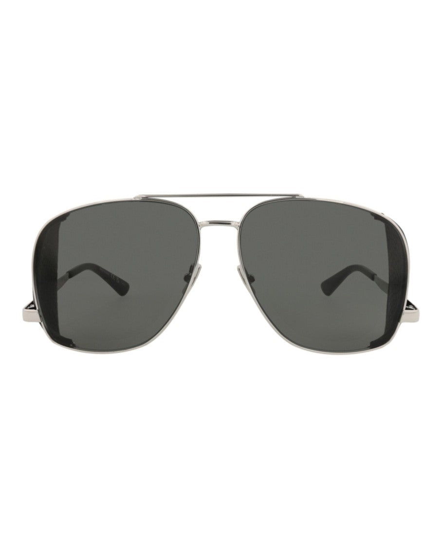 Saint Laurent Aviator-Frame Metal Sunglasses