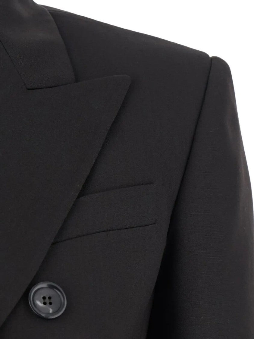 Sportmax Tailored Black Double-Breasted Jacket