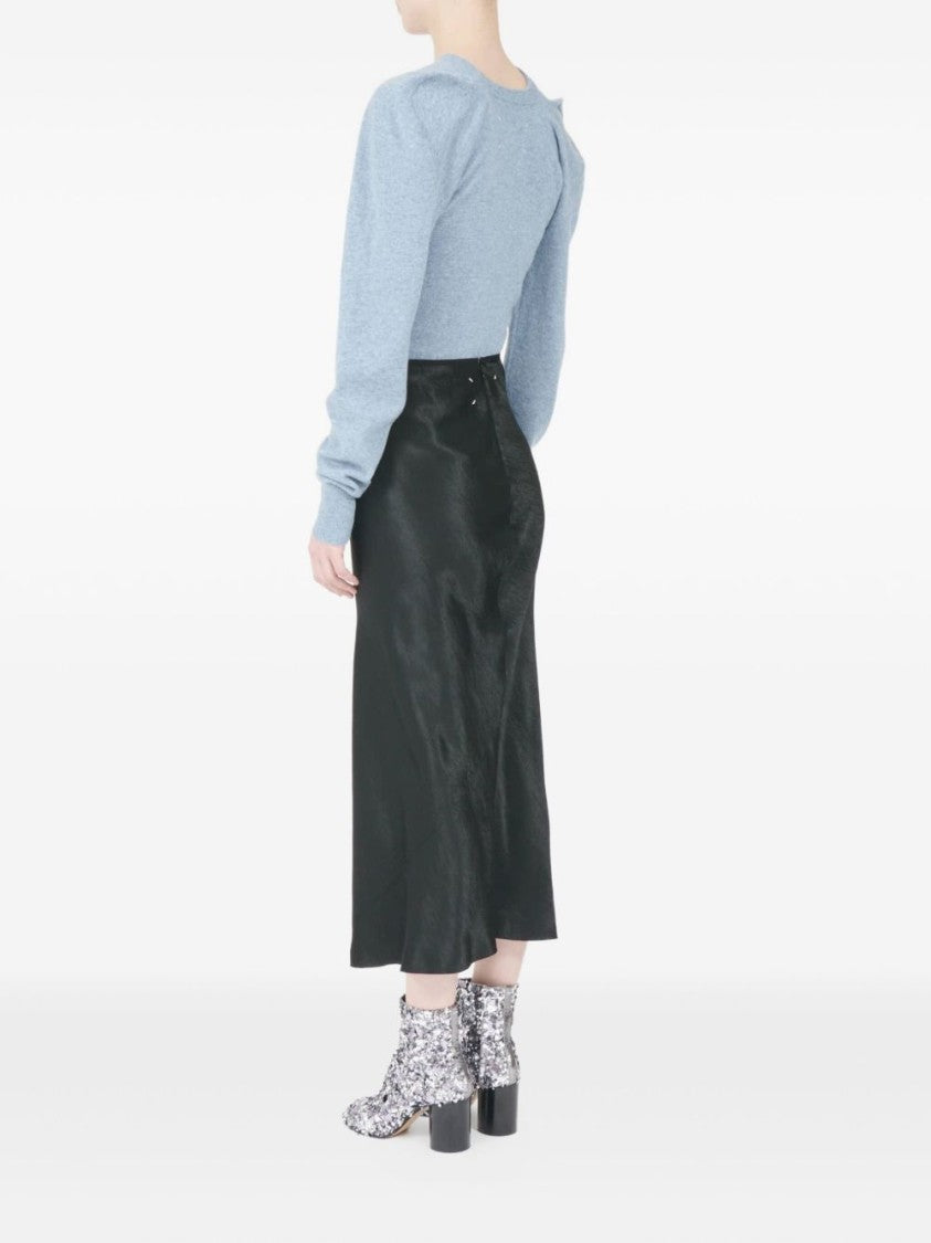 Maison Margiela Midi-Length Flared Hem Skirt In Acetate