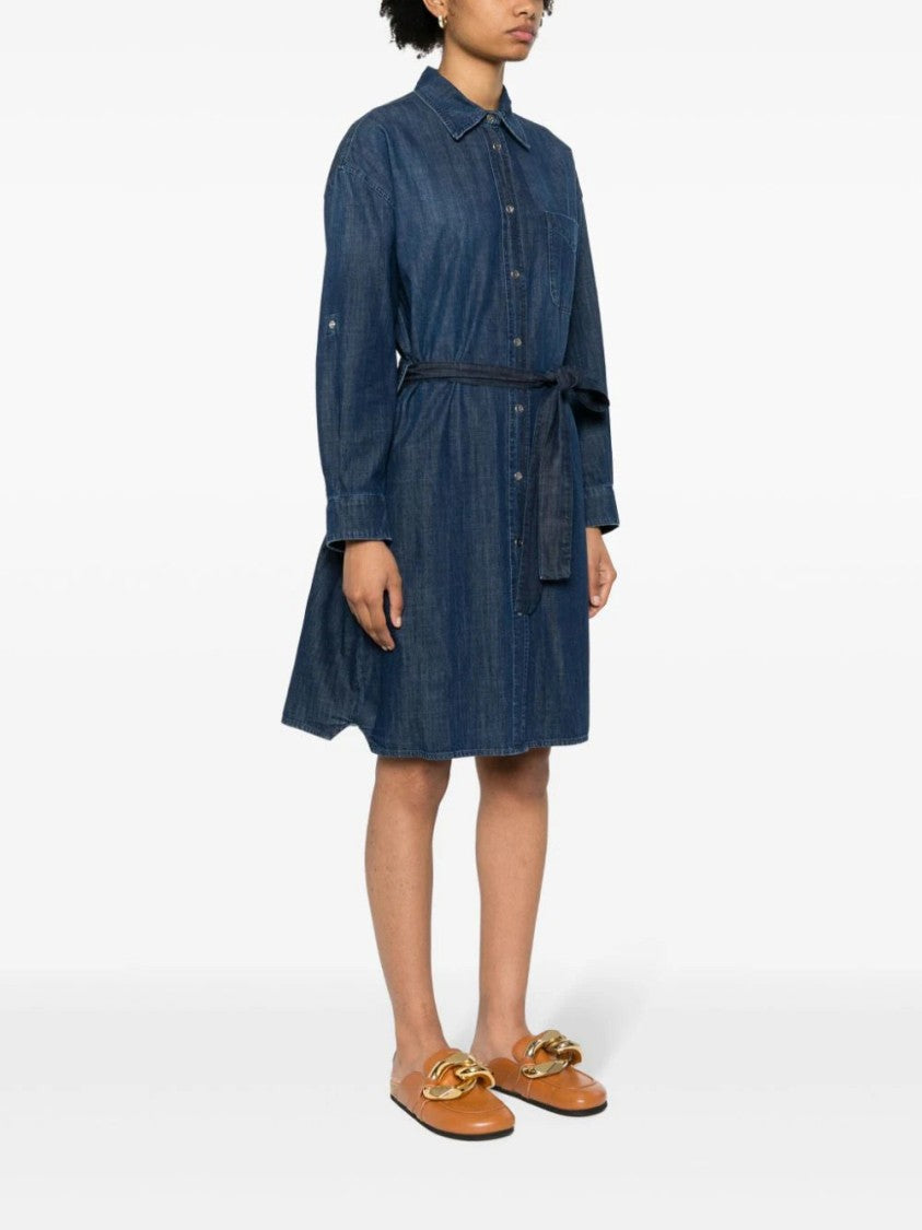 Lorena Antoniazzi Belted Denim Midi Dress