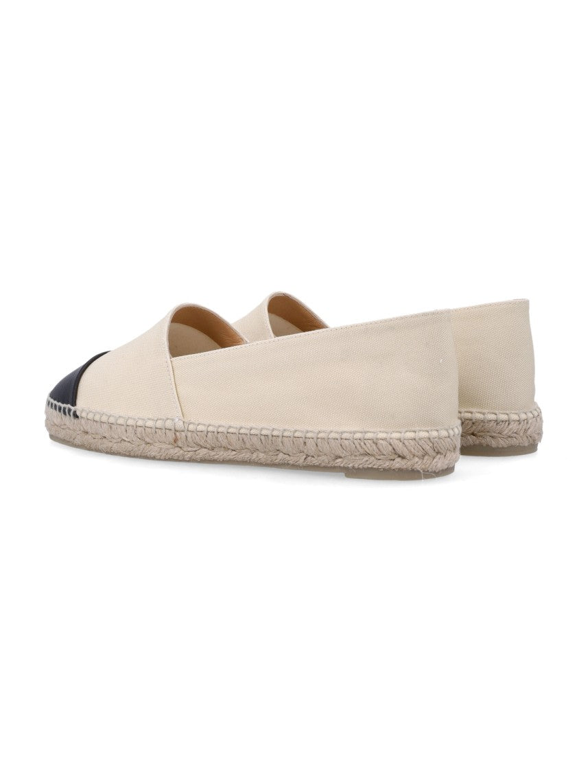 Castaner Canvas Slip-On Espadrilles With Leather Cap Toe