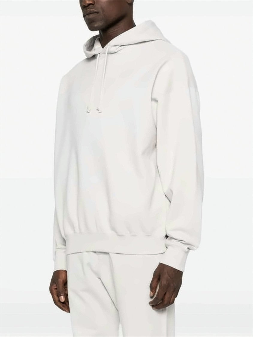 Y-3 Relaxed Fit White Hoodie With Minimalist Design