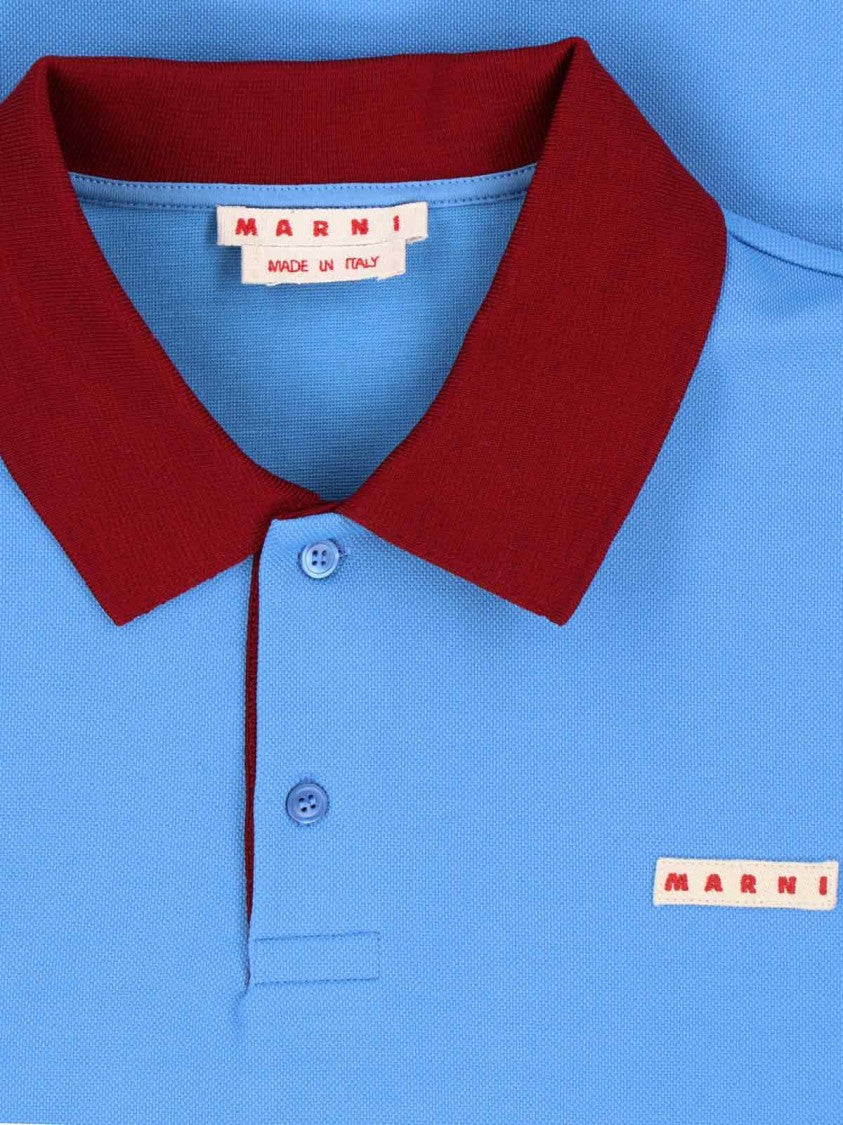 Marni Logo Polo Shirt – Light Blue