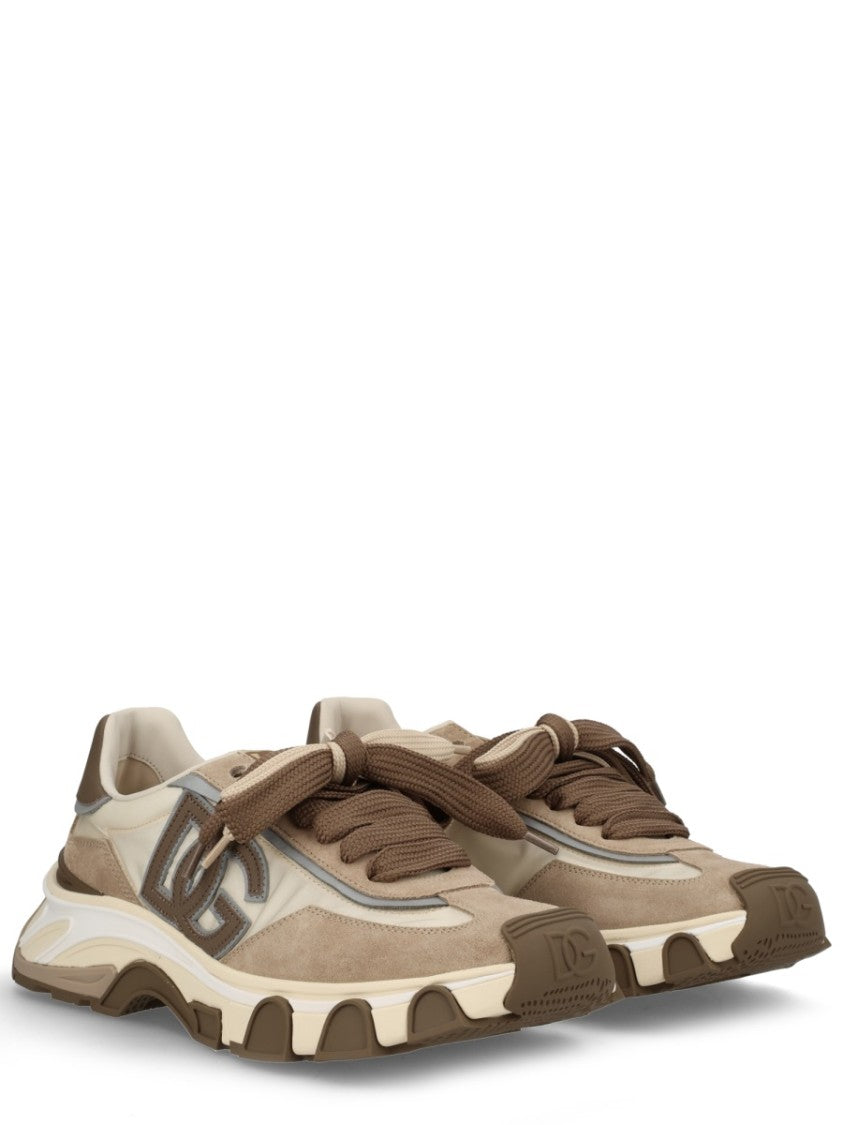 Dolce & Gabbana Chocolate Brown Dg Country Road Chunky Sneakers