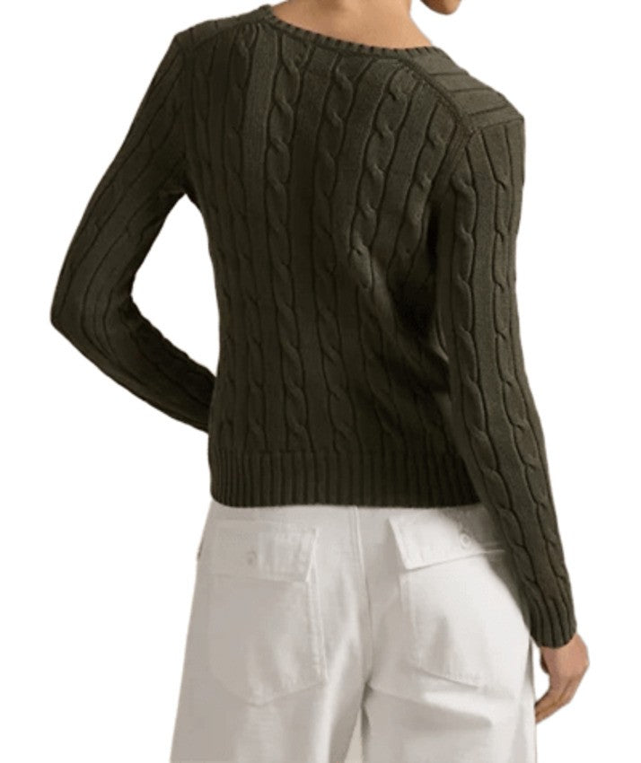 Polo Ralph Lauren Harvest Olive Cable-Knit Sweatshirt