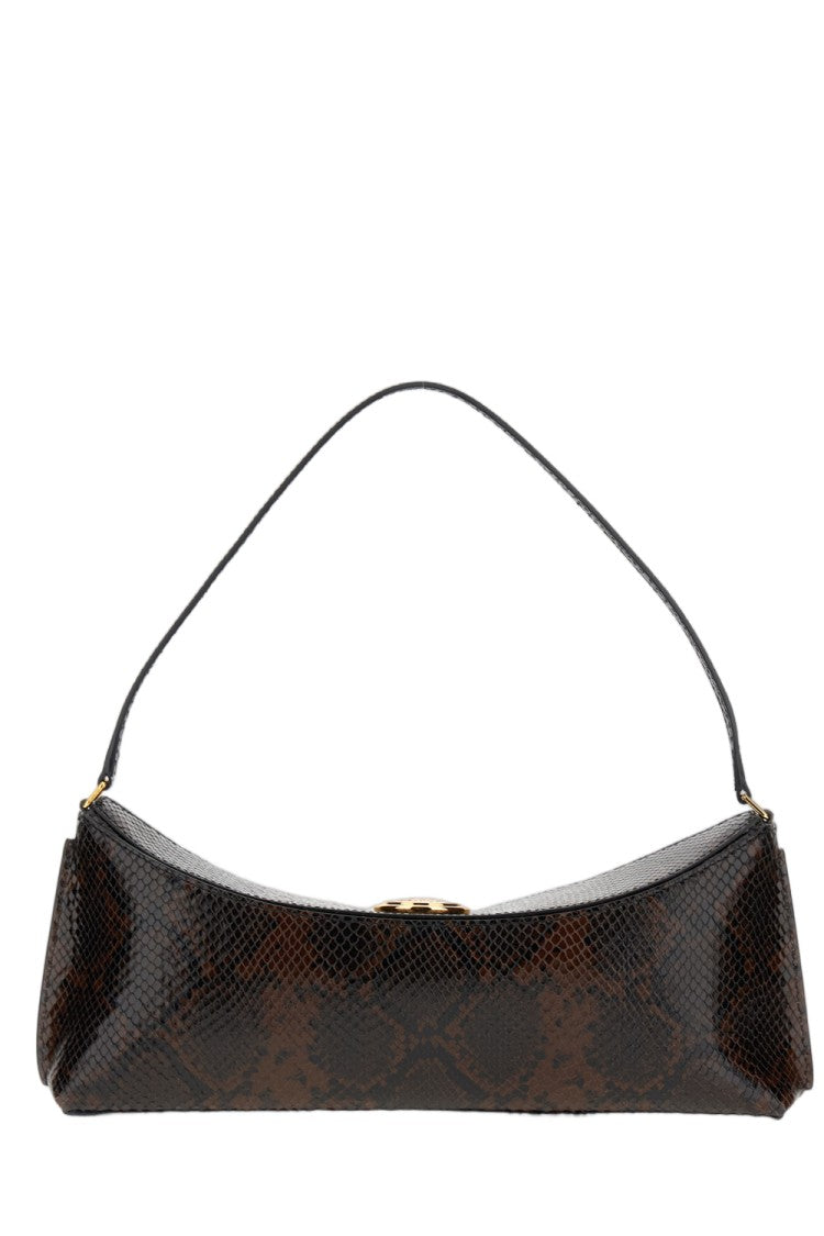 Jacquemus Python-Effect Leather Shoulder Bag With Engraved Snap Button