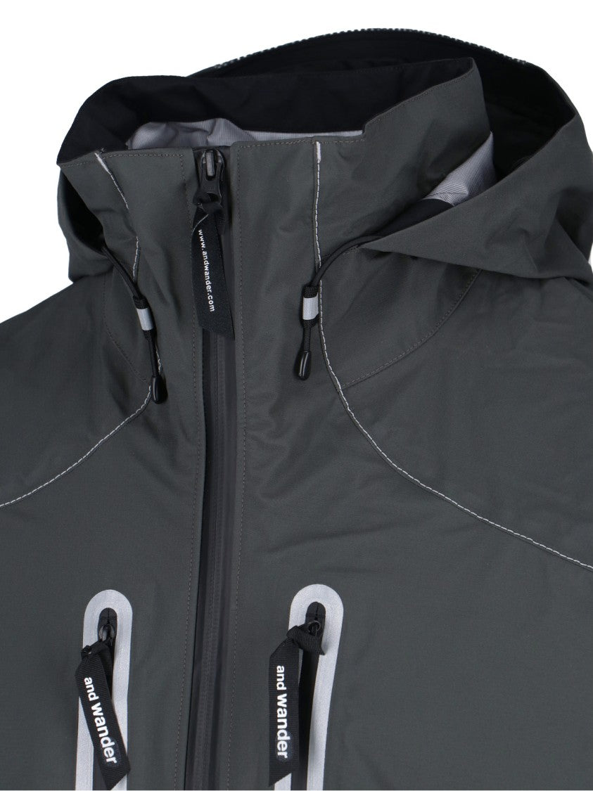 And Wander "Pertex Shield" Zip Waterproof Jacket – Grey