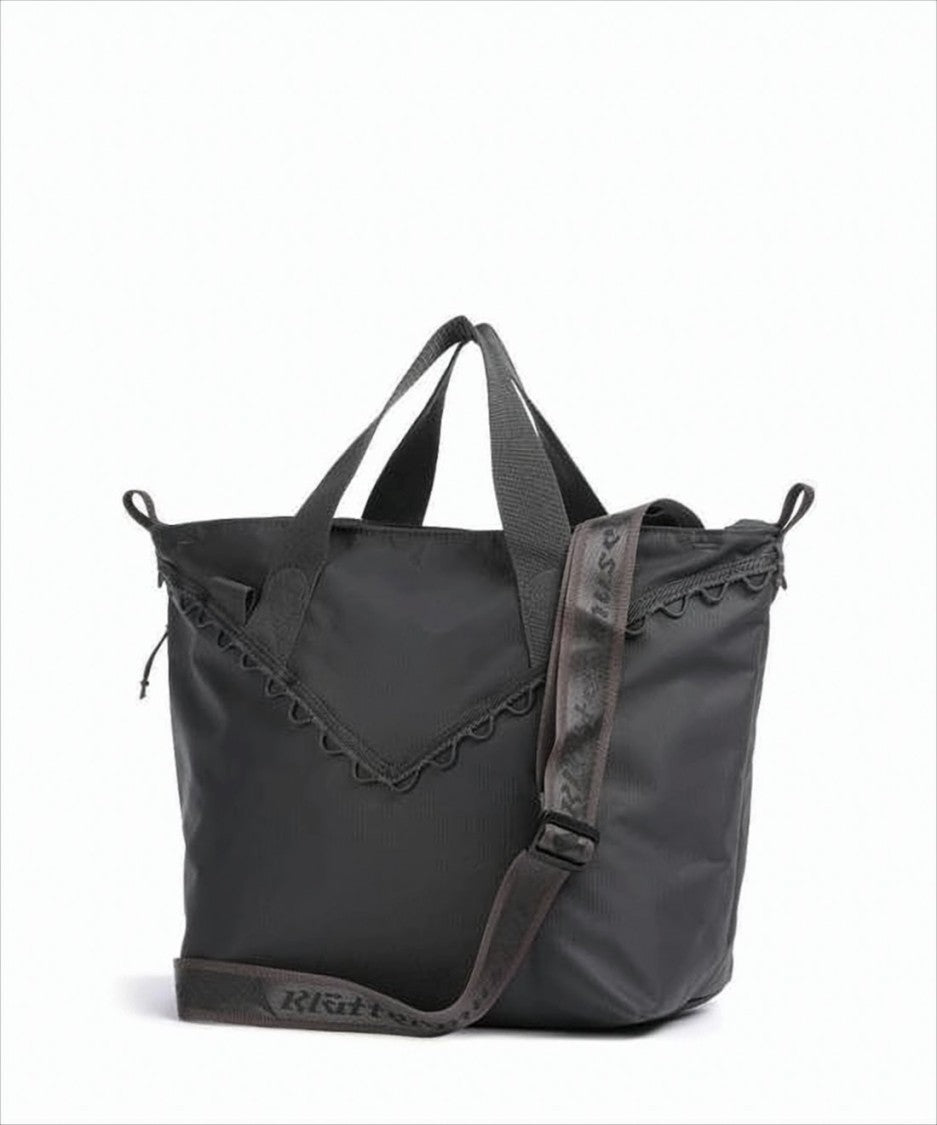 Klattermusen Spacious Black Duffle Bag With Adjustable Strap