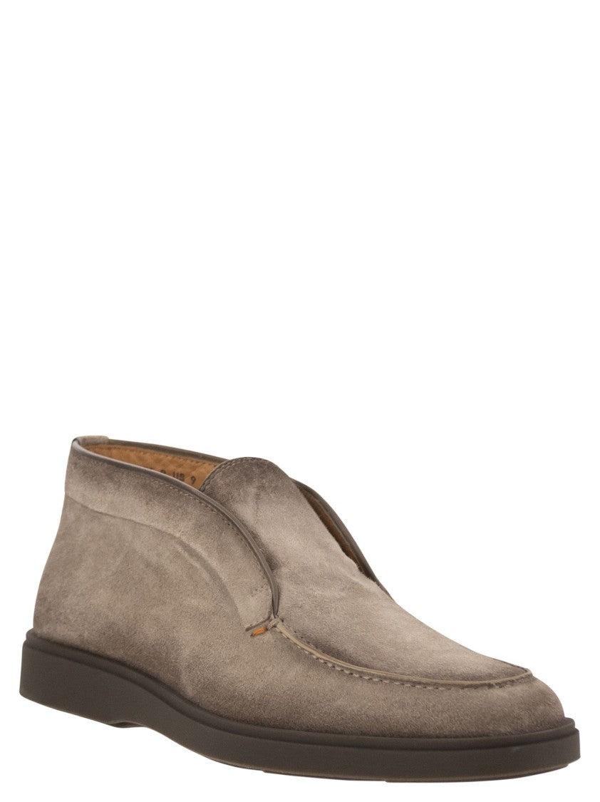 Santoni Suede Leather Desert Boot