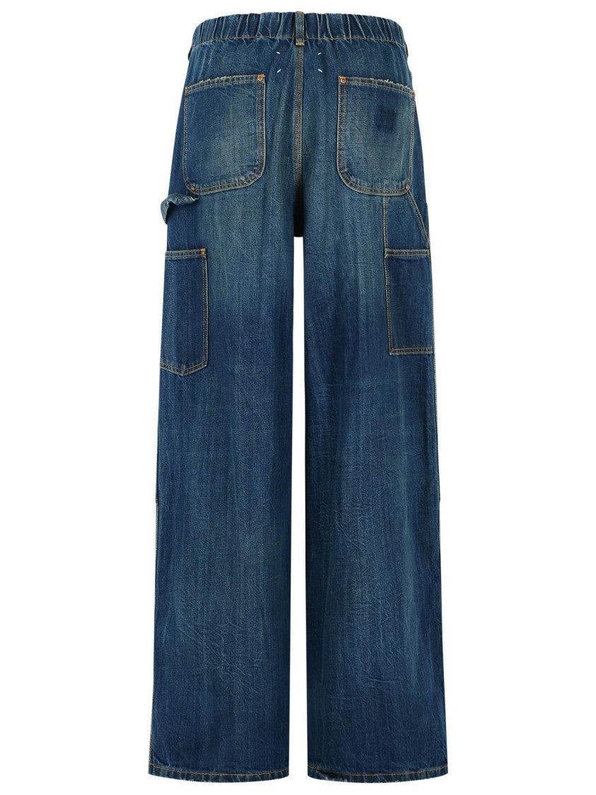 Maison Margiela Carpenter' Blue Cotton Jeans