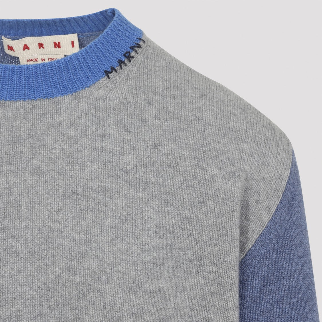 Marni Color-Block Metallic Cashmere Sweater