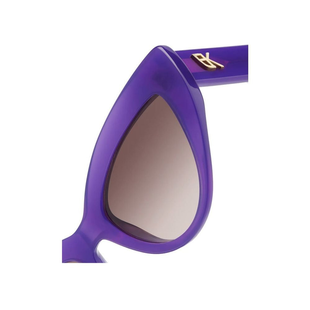 Emmanuelle Khanh Cherry Bold Cat-Eye Sunglasses With Inner Bevels