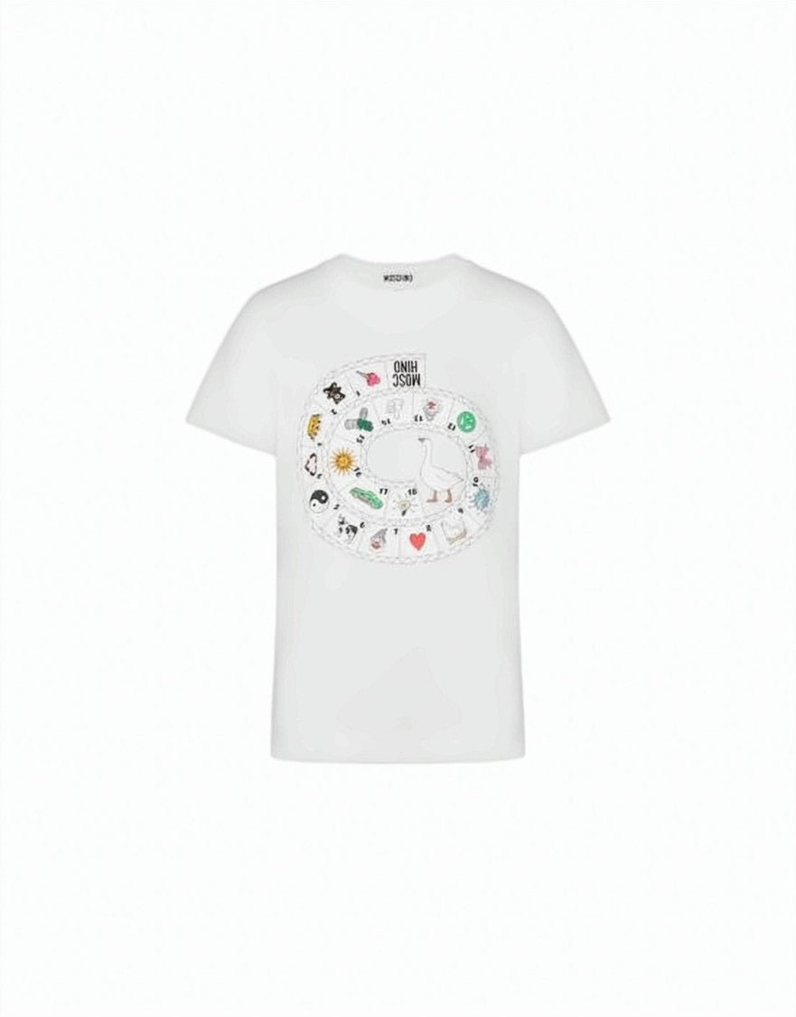 Moschino Short-Sleeved Graphic Design Moschino T-Shirt