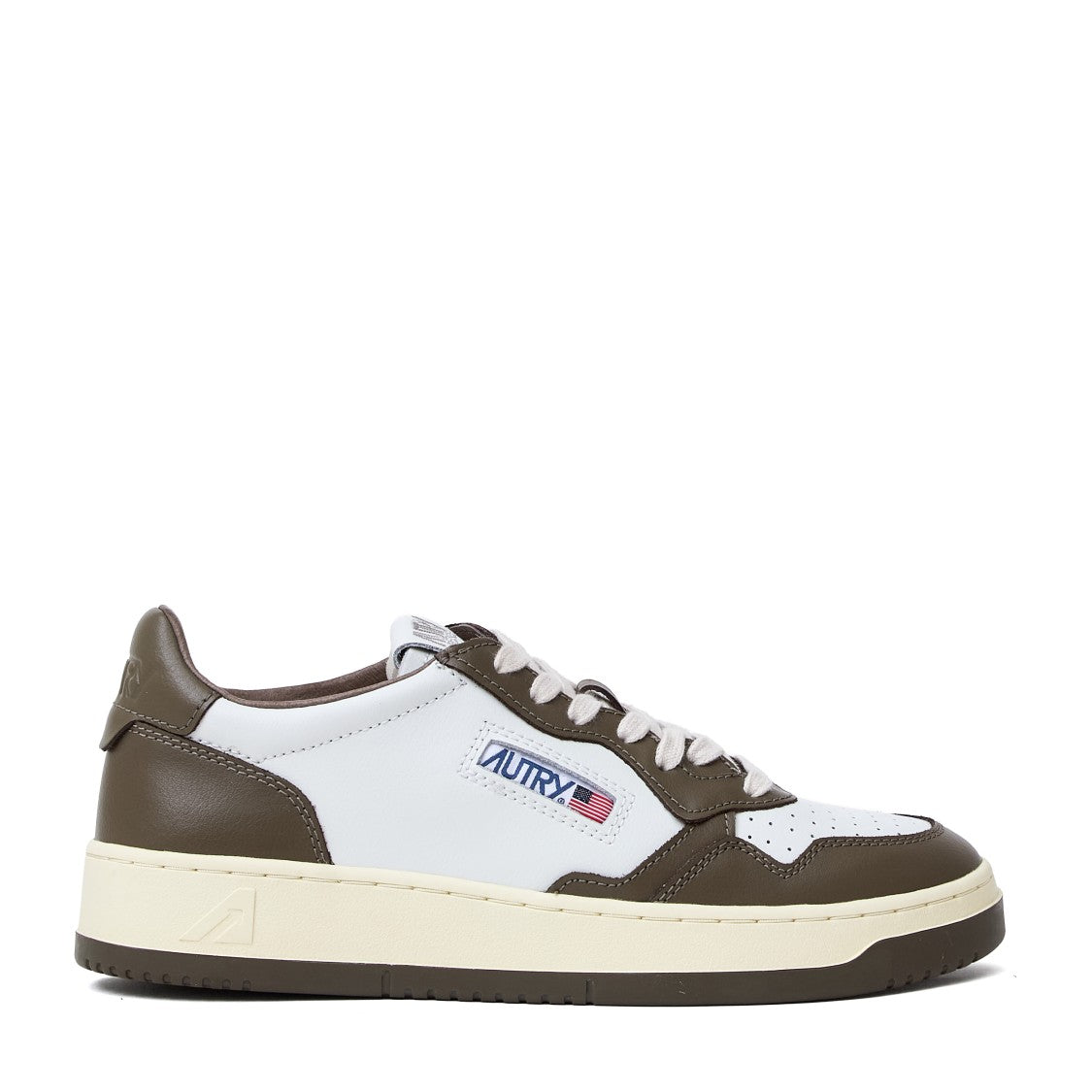 Autry White Chocolate Medalist Low Leather Sneakers