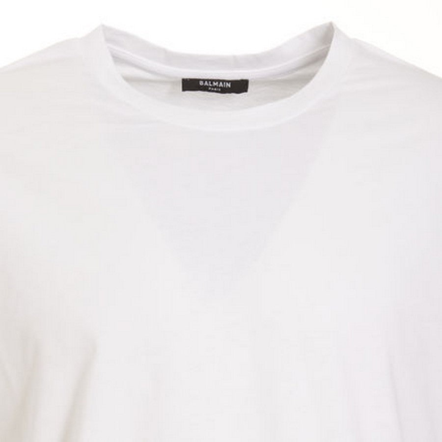 Balmain White Cotton Printed Long-Sleeve T-Shirt