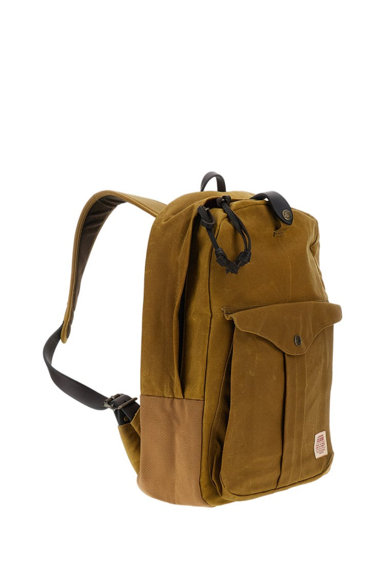 Filson Water-Resistant Waxed Cotton Journeyman Backpack With Leather Accents