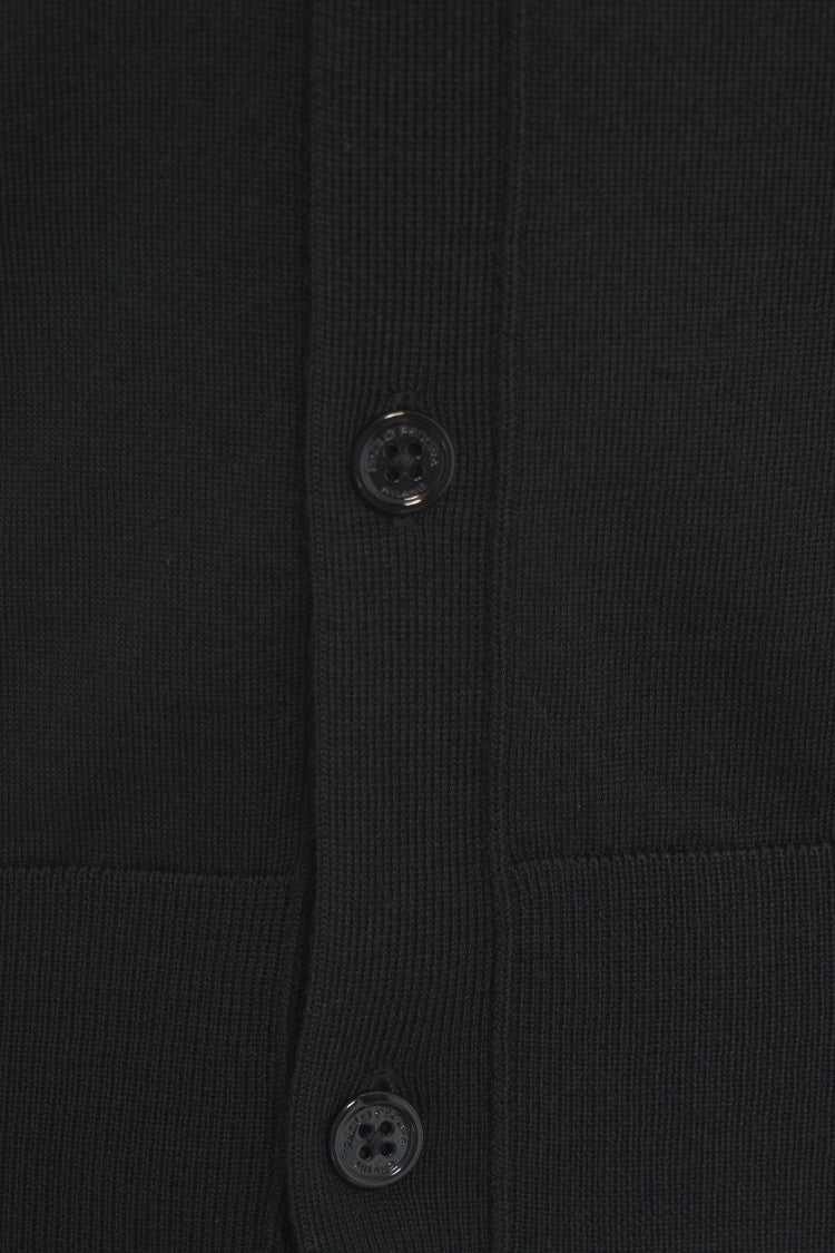 Paolo Pecora Knitted Waistcoat With Classic V-Neck And Button Closure