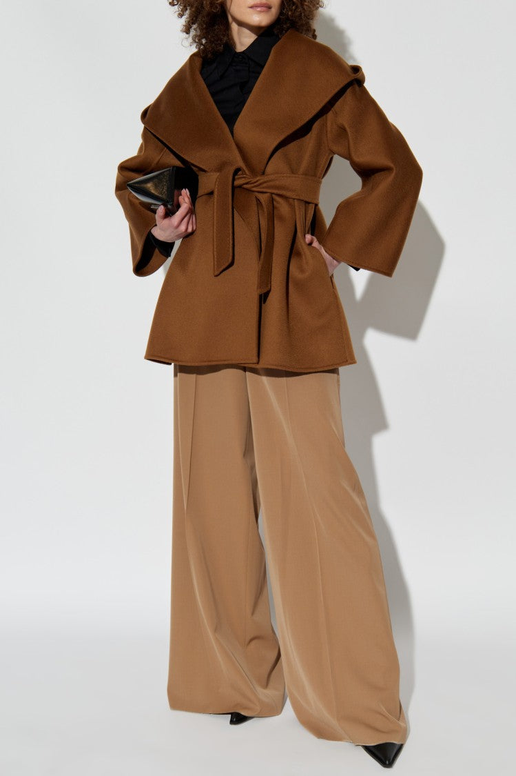 Max Mara Ocroma' Cashmere Coat With Hood