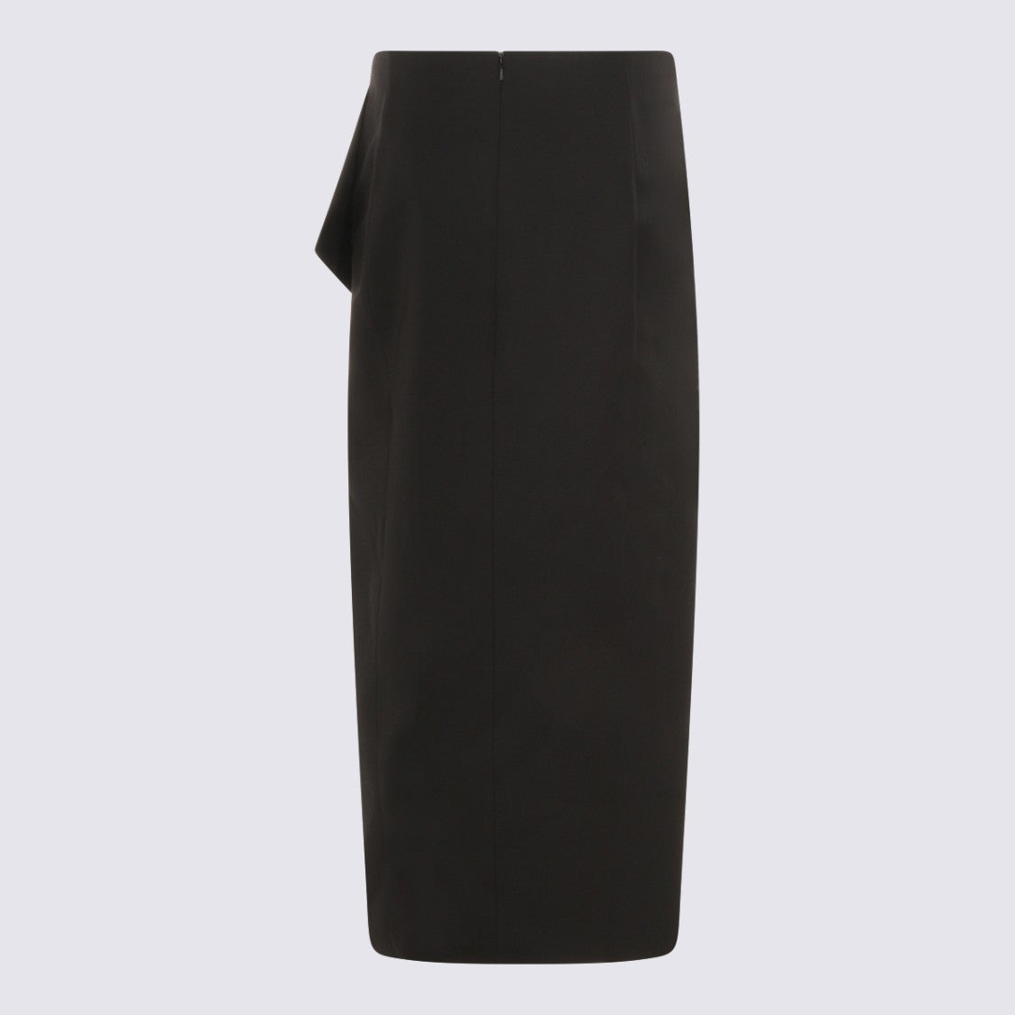 Khaite Sleek Black Midi Skirt