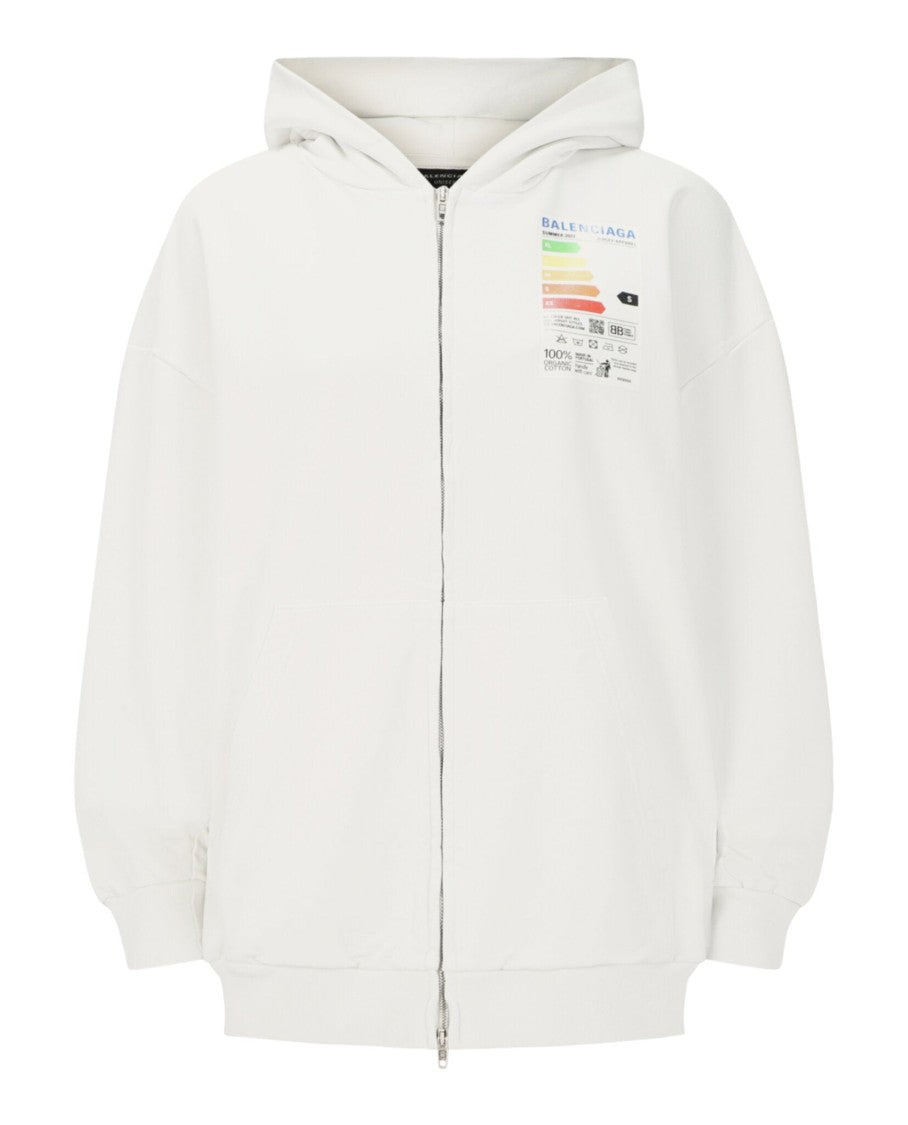 Balenciaga Energy Patched Zip-Up Hoodie