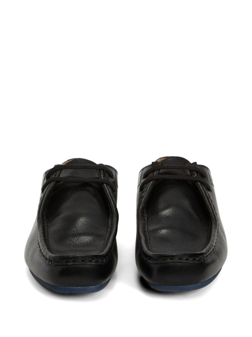 Jil Sander Black Moccasin-Style Smooth Leather Flats