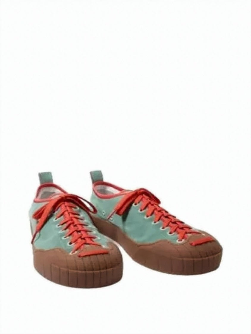 Sunnei Low-Top Sneakers In Muted Green Suede