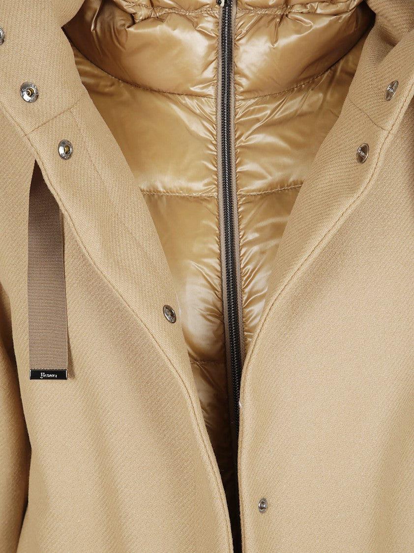 Herno Sophisticated Short Coat With Adjustable Hood And Padded Lining