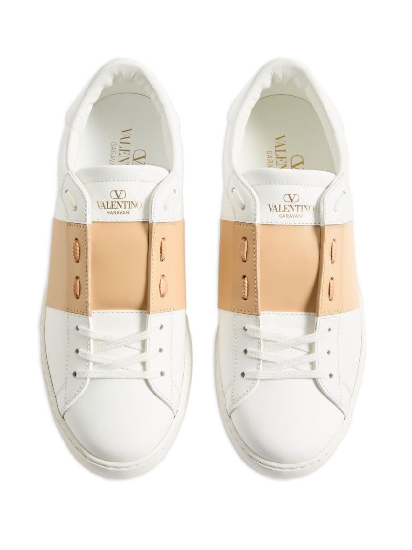 Valentino Garavani White Leather Flat Shoes