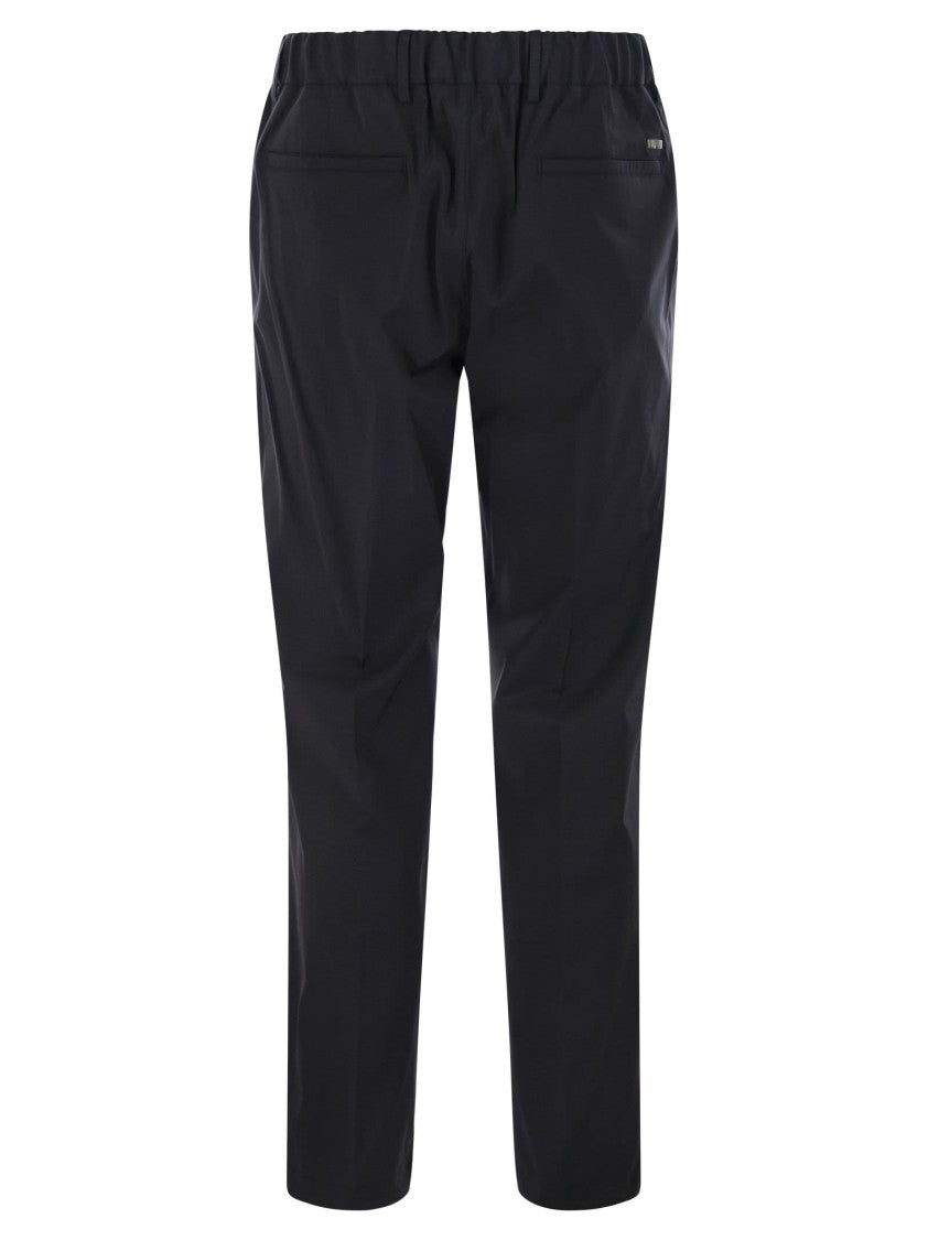 Herno Technical Hyperfine Wool Trousers With Water-Repellent Finish