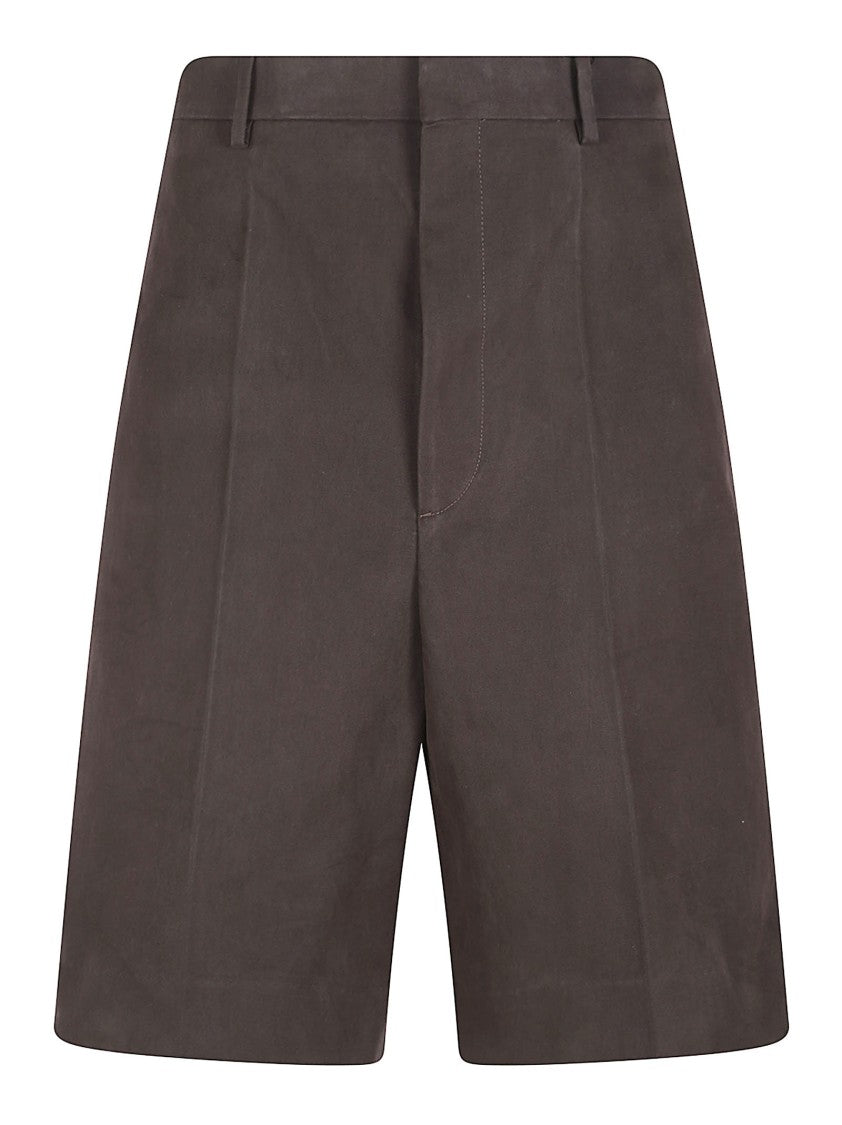 Bottega Veneta Brown Tailored Straight Shorts