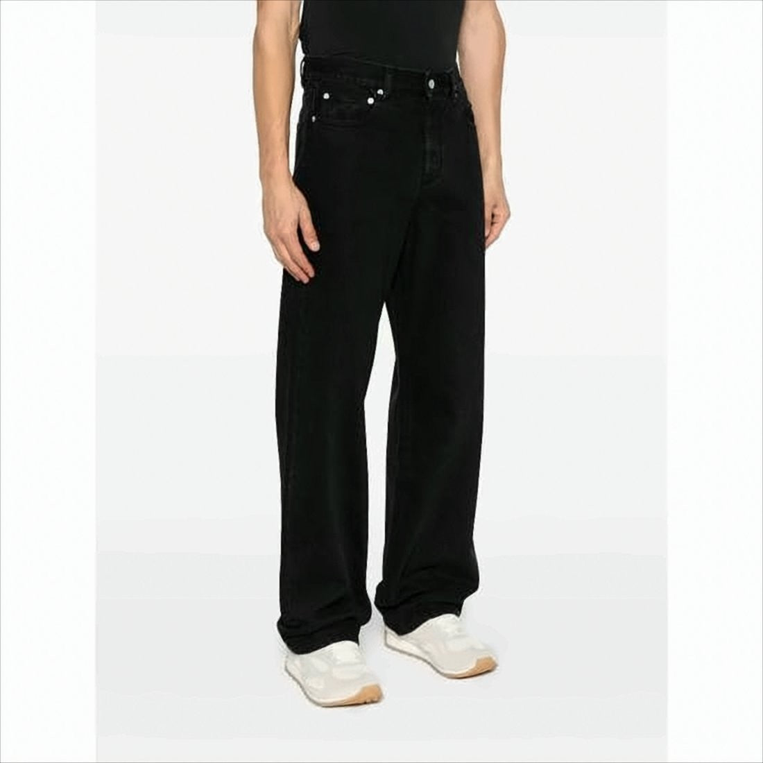Jacquemus Wide-Leg Black Denim Pants